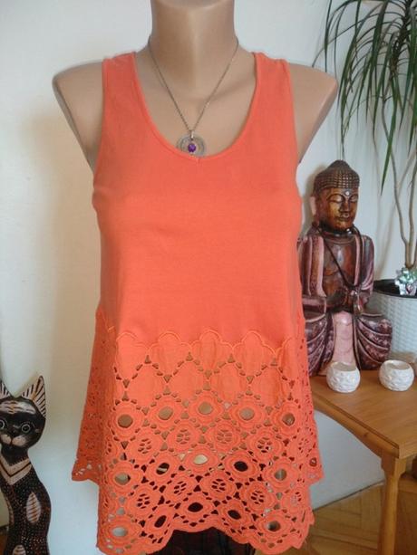 Originální tílko v pomerančové - vel.s-m, m / s