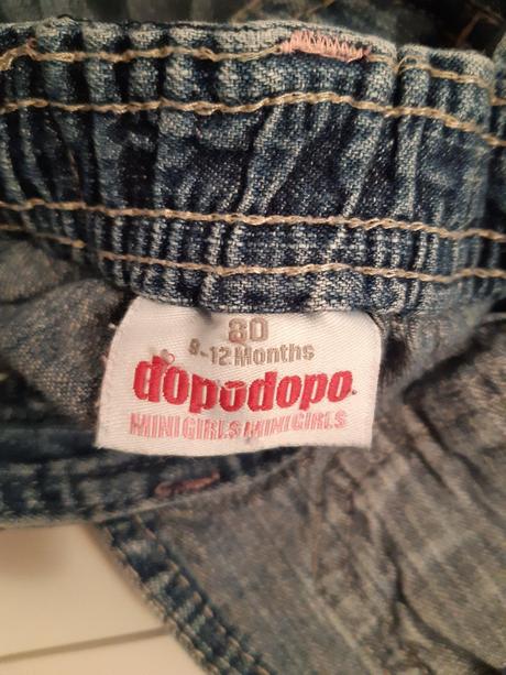 Riflové šortky s laclem, dopodopo,80