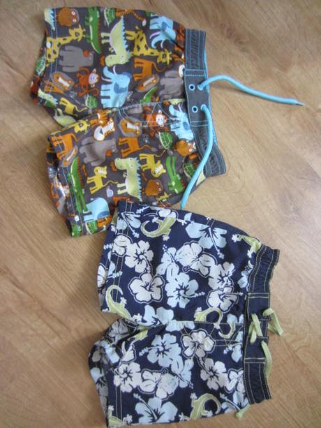 Modré kraťásky, šortky, plavky, h&m,74