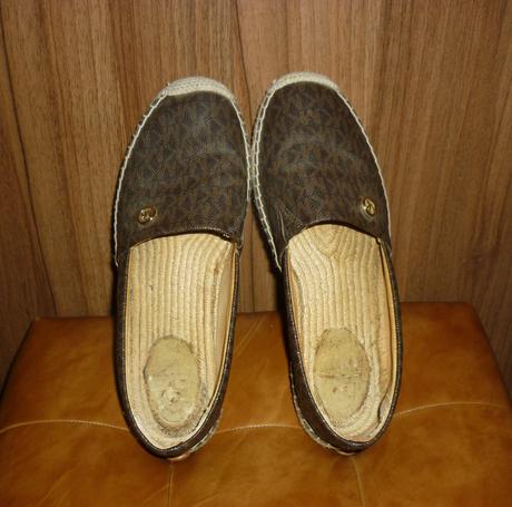 Hnědé dámské logované espadrilky michael kors, michael kors,38