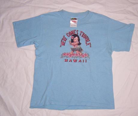 Modré tričko z hawaje, 128