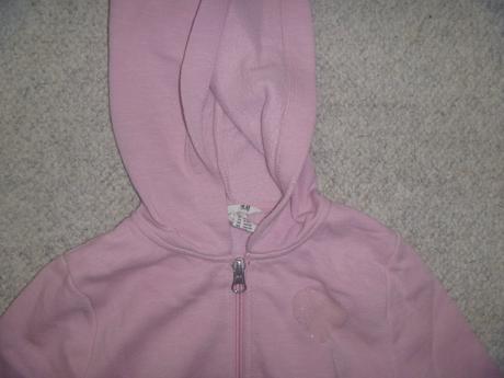 Růžová mikina s kapucí zn. h&m vel. 134/140, h&m,134