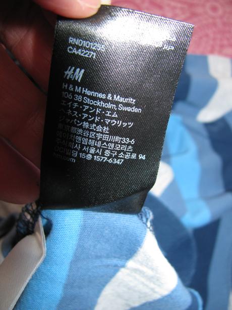 Chlapecké bavlněné tričko s pruhy h&m-v.122/128, h&m,122