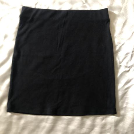 Černá úpletová minisukně, s