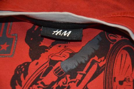 110 116 triko dlouhý rukáv s potiskem, h&m,116