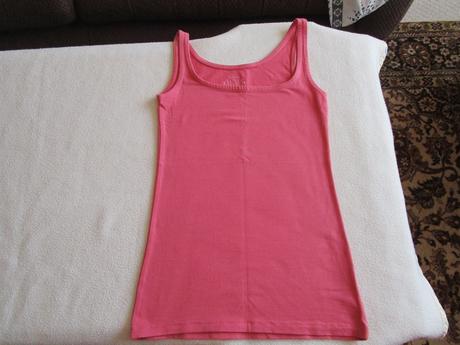 Pěkný oranžovohnědý bavl. elast. top z c&a, c&a,xs