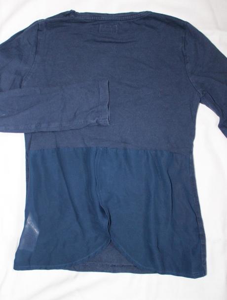 Po29. krásné modré tričko s kytičkami 8-9 let, f&f,134