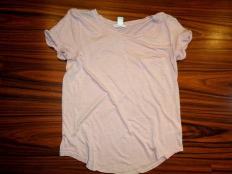 Starorůžové tričko s kapsičkou, h&m,164