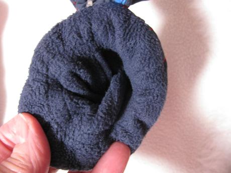 Modrá zimní kombinéza s kapucí a s rukavičkami, marks & spencer,80