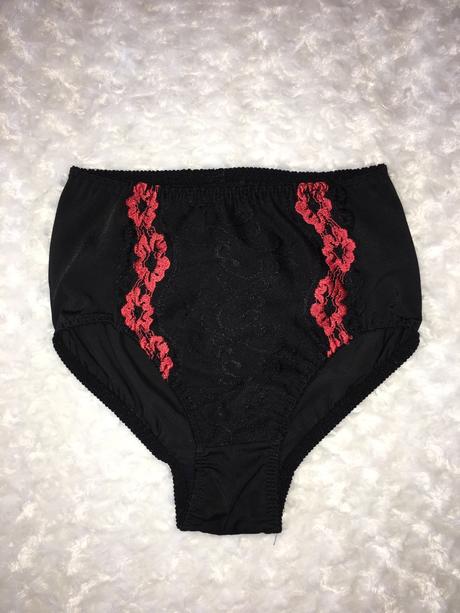 Černé vysoké kalhotky, s