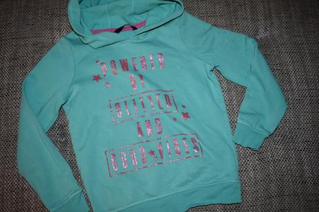 Zelená mikina george s třpytivým nápisem, 128, george,128