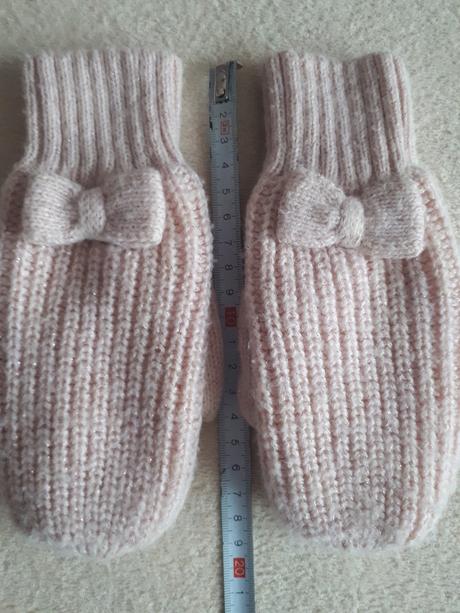 Dívčí rukavice, palčáky, růžové, vel.134/140, h&m, h&m,134
