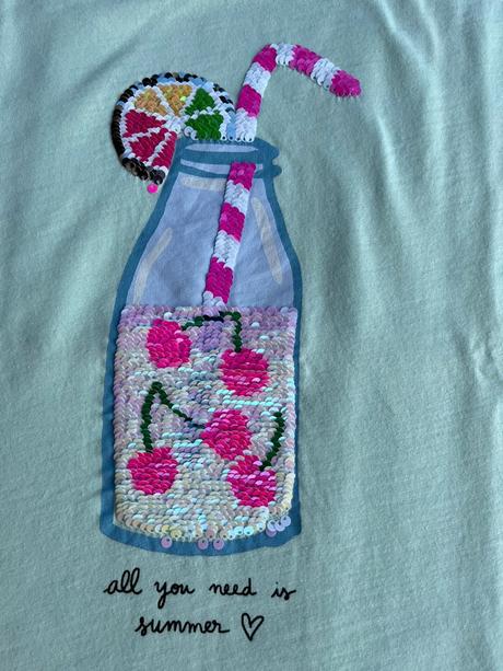 Tričko s flitry, h&m,134