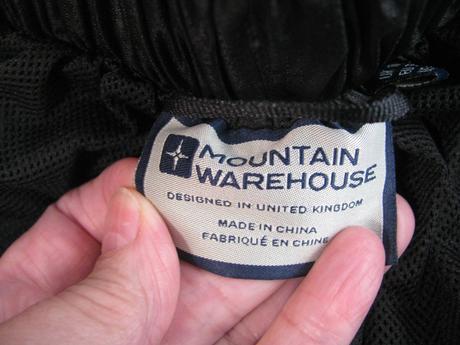 Černé volnočasové šusťákové podšité kalhoty, mountain warehouse,38