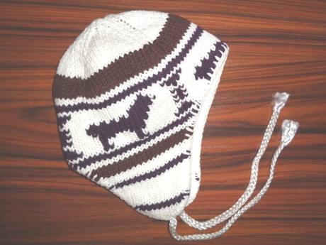 Krásná bílá zimní vyplétaná čepice-s flízem 62/68, 62