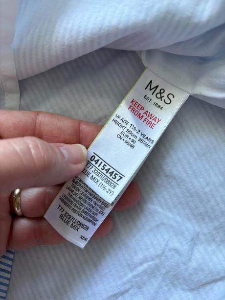 Ob/ šaty krátké pruhované - v.18/24 měs, marks & spencer,92