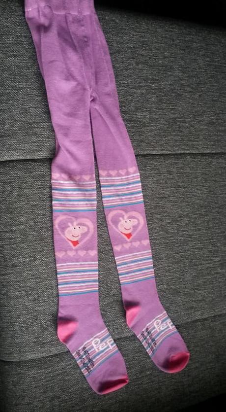 Fialové punčocháče s peppa pig vel. 116, 116