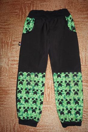 Softshellové kalhoty minecraft vel. 134-140, 134