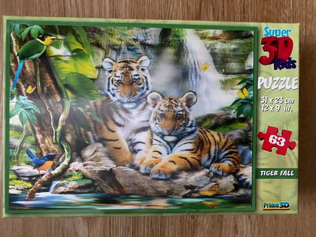 Puzzle 3d efekt - tygři, 