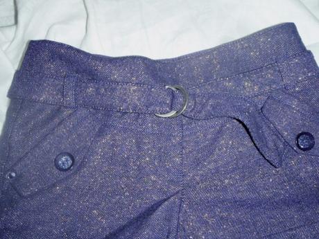 Luxusní teplé fialovozlaté kraťasy, next,128