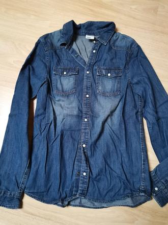 Riflová košile, denim,164