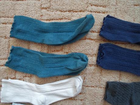 Modré bílé šedé ponožky, 110