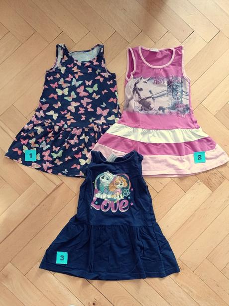 Šaty 98/104 - tlapková patrola, motýl, nickelodeon,98