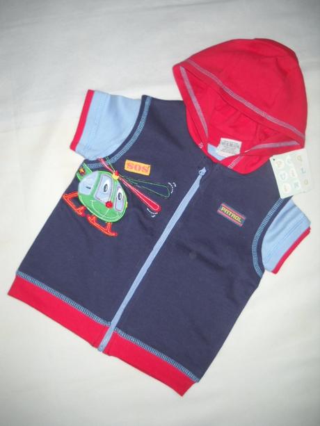 Tričko vesta vrtulník  2ks vel 12-18 měs, 80 / 86