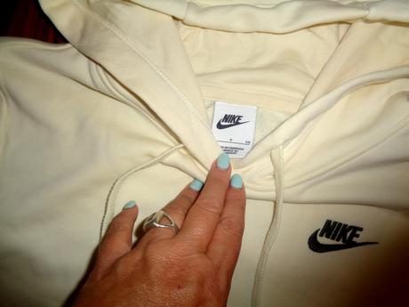 Luxusní bavlněná mikina nike - slonová kost, nike,m