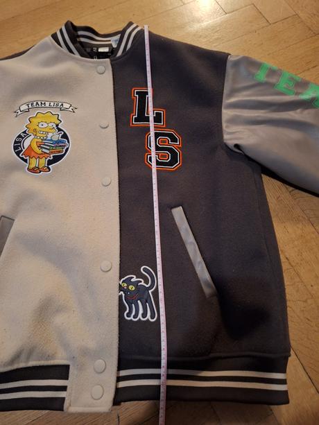 Baseballová simpsons bunda street bunda vel. xxs, h&m,xs