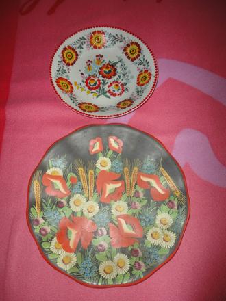 Originál chodský starožitný talíř, kus od, 