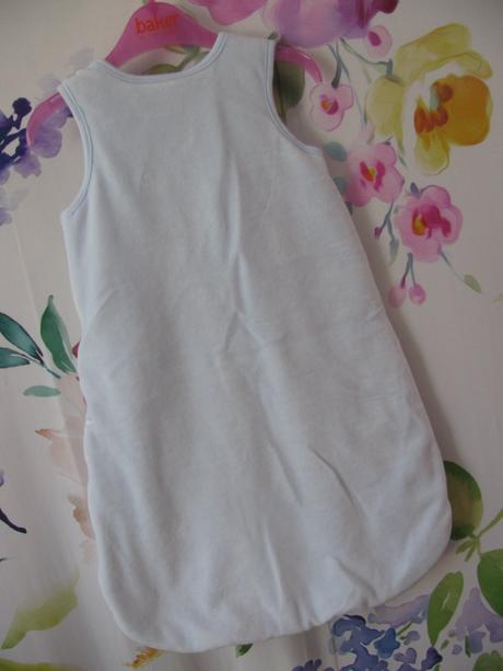 Světle modrý velurový spací pytel vel.0-6 měs., early days