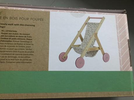 Kočárek golfky látka dřevo zn. little dutch růžová, 