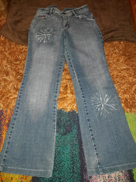 Džíny modré 158 na holku, 158