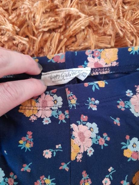 Legíny, kalhoty caa, modré květované, c&a,140