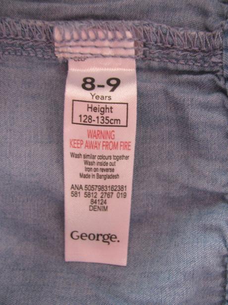 Ležérní letní 7/8 kalhoty z tenké džínoviny, george,134