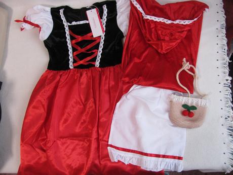 Karnevalový kostým-4 díl. červená karkulka, 
