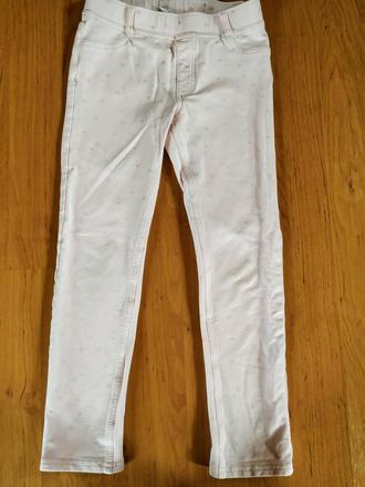 Kalhoty elastické růžové džegíny, h&m,128