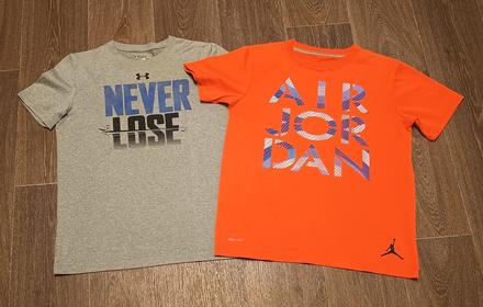 2 ks sportovní trička air jordan a under armour, air jordan,134