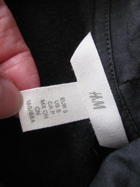 Bavlněná modrá mikina s kapucí, styl oversize, h&m,s