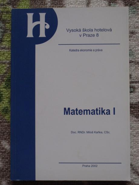 Učebnice matematika i vš hotelová v praze,