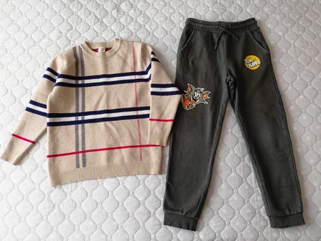 Tepláky + svetřík, 122/128, pepco,128