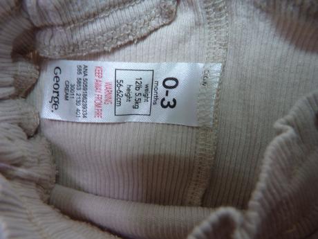 George bavlněné žebrované kalhoty vel. 62, george,62