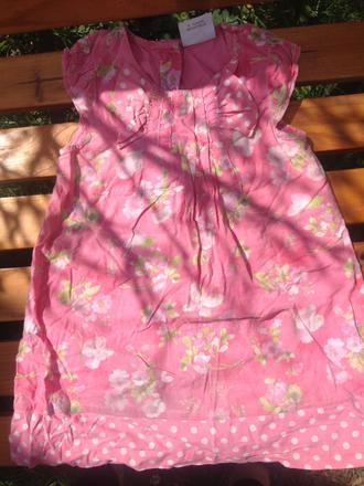 Dívčí šaty růže, růžičky, motýlci vel. 80 - 86, next,80