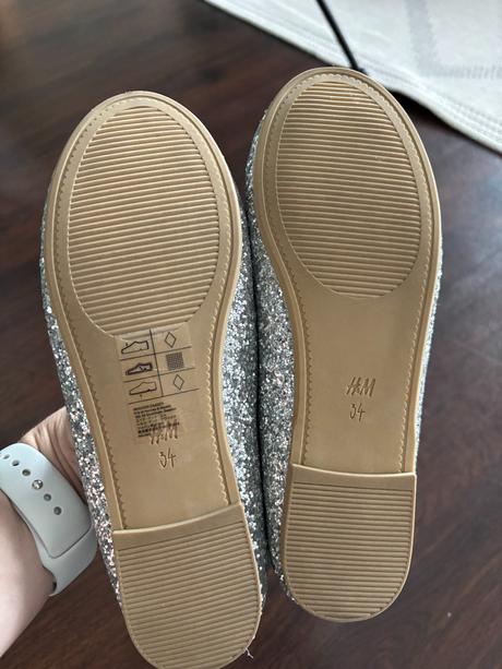 Třpytivé baleríny 34 h&m top stav, h&m,34