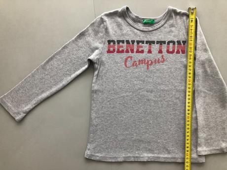 Benetton 110cm 4-5let sportovní triko šedá růžová, benetton,110
