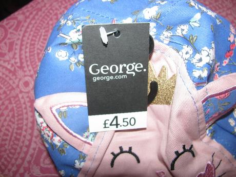 Dívčí bavlněná růžovo modrá kšiltovka, george,116