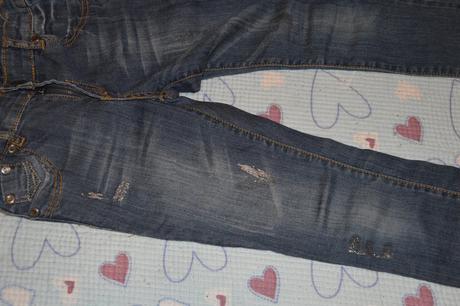 128 134 elastické džíny rifle s třpytkami, dopodopo,128