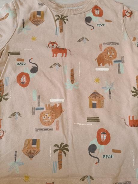 Béžové tričko se zvířátky 116 nutmeg, nutmeg,116