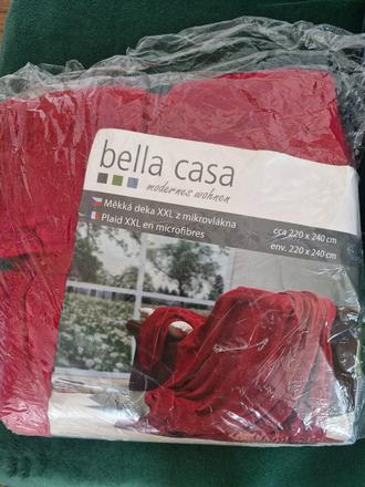Červená deka na dvoupostel 220x240, 